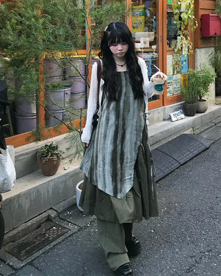 Oversized striped wide-leg pants