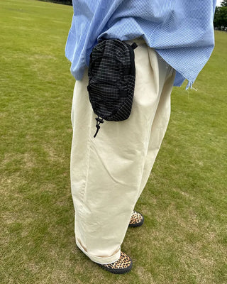 Mini Check Bungee Cord Shoulder Bag