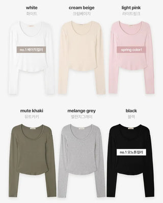 Round spandex T-shirt
