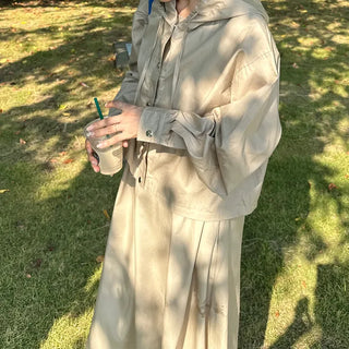 One-piece set with hoodie jacket