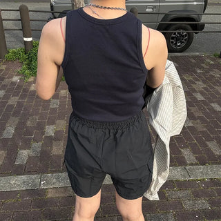 Simple ribbed tank top