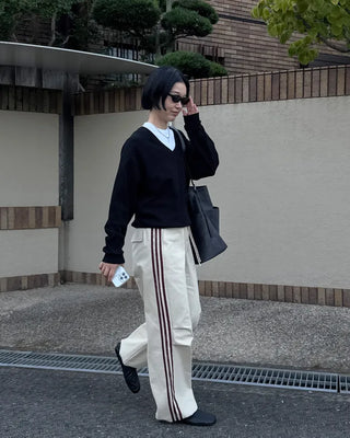 Line detail easy pants