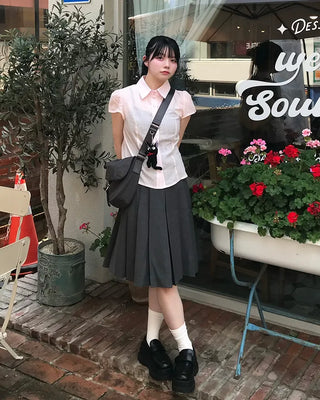 Smol Stripe Cap Sleeve Shirt