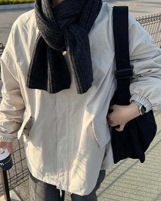 Rib-knit scarf