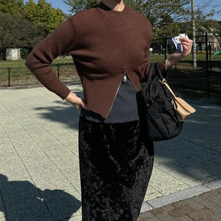 Half-zip knit