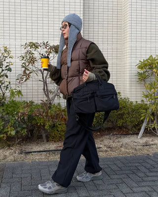 High-neck padded vest