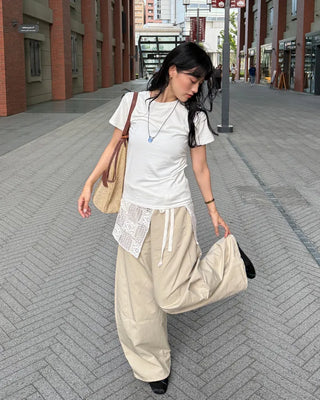Pintuck Short-Sleeve T-Shirt
