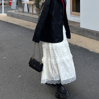 Lace long skirt
