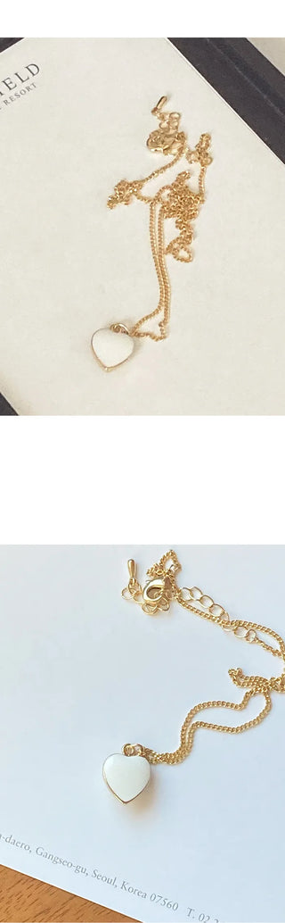 White heart necklace