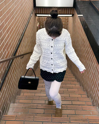 Perforated Lace Cardigan