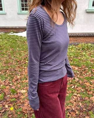 2-way striped long-sleeve T-shirt