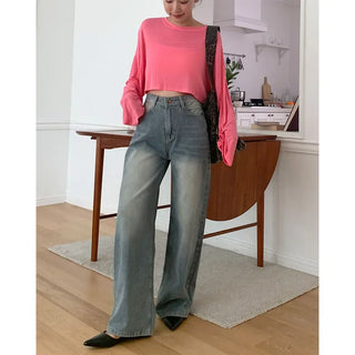 Loose-fit cropped T-shirt