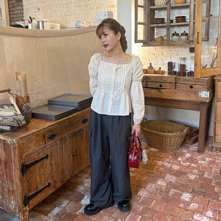 Square neck blouse