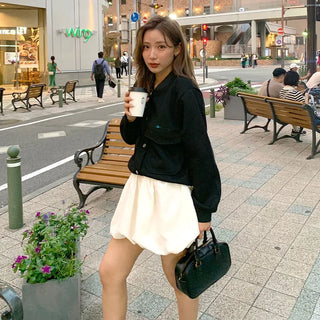 Two-pocket cropped jacket