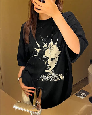 Face print T-shirt