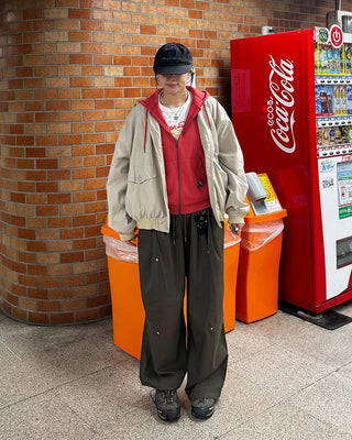 (Unisex) Drawstring Pintuck Slacks