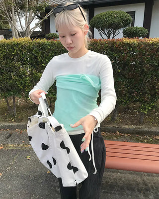 Polka Dot Big Shoulder Bag