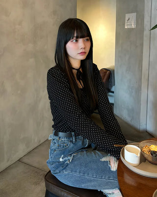 Polka Dot Long Sleeve T-Shirt