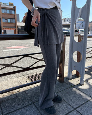 Wrap skirt pants