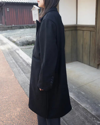 Classic double-breasted long coat