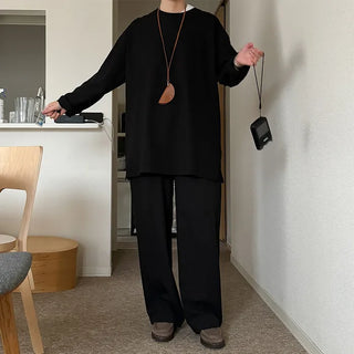 Oversized basic long-sleeved T-shirt