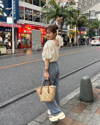 Rattan tote bag