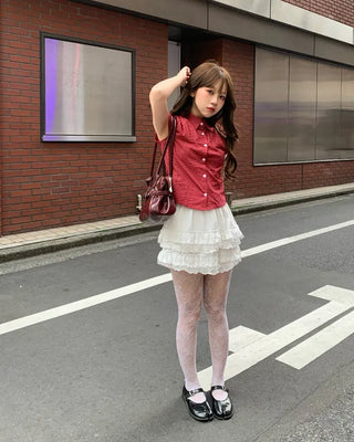 Square buckle shoulder bag