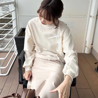 Ribbon detail sweatshirt