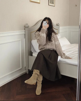 Snow knit hoodie - 2 colors