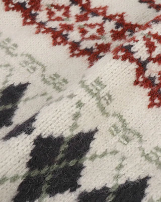 Soft wool argyle Nordic pattern knit cardigan