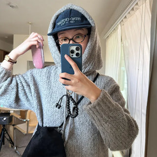 Alpaca wool parka knit