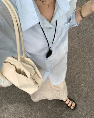 Oversized sheer shirt