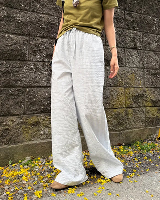 Seersucker striped pants