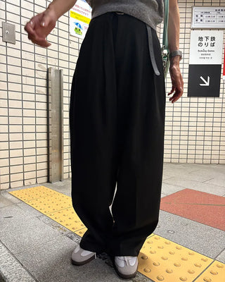 Two-pleat wide slacks