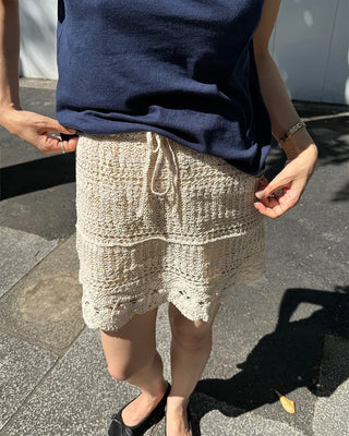 Crochet mini skirt