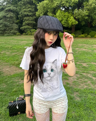 Flower lace shorts