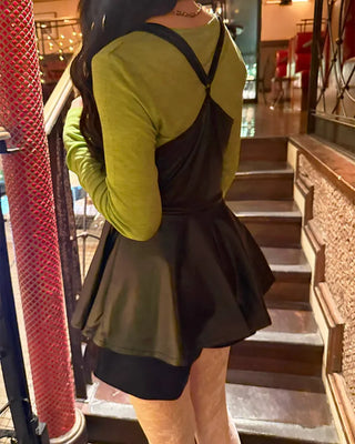 Camisole leather dress