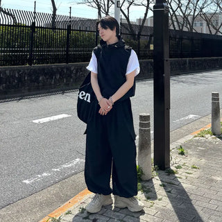 (Unisex) Hooded Anorak Vest