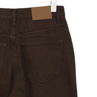 Colored cotton wide-leg pants
