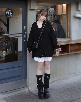 Frilled slit can-can mini skirt