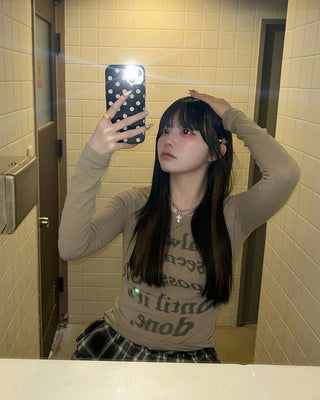 Lettering See-Through T-Shirt