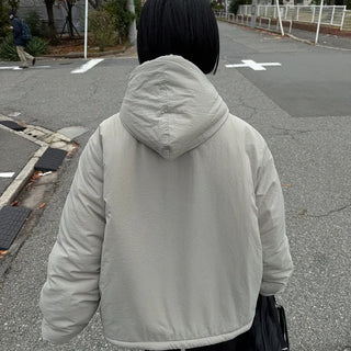 Simple Hooded Padded Jacket