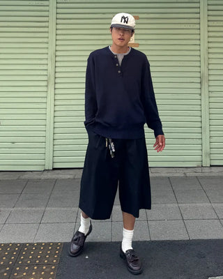 Button-up Layered Knit