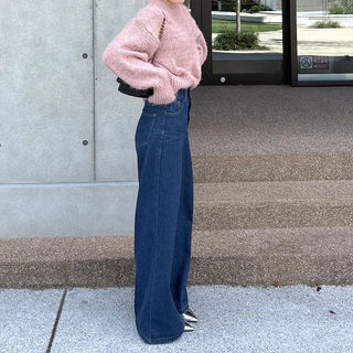 Wide-fit denim pants