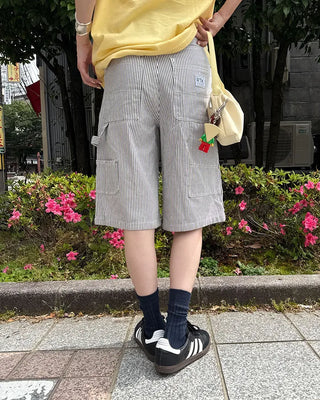 Striped Carpenter Bermuda Shorts