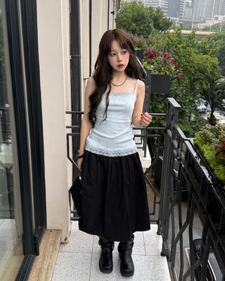 Lace-trimmed camisole