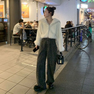 Fur zip jacket