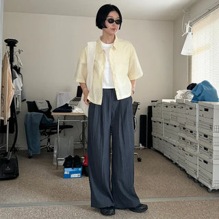 Pocket Linen Half-Sleeve Shirt