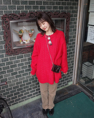 Oversized Cable Knit Long Sweater