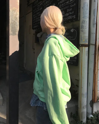 Color Point Zip Hoodie